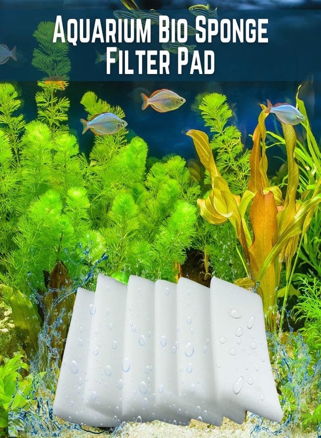 TED TABBIES Aquarium Bio Sponge Filter Pad for Filteration Contains Biochemical Cotton Sponge Media for Fish Tank and Ponds - 6 pcs - Image 2